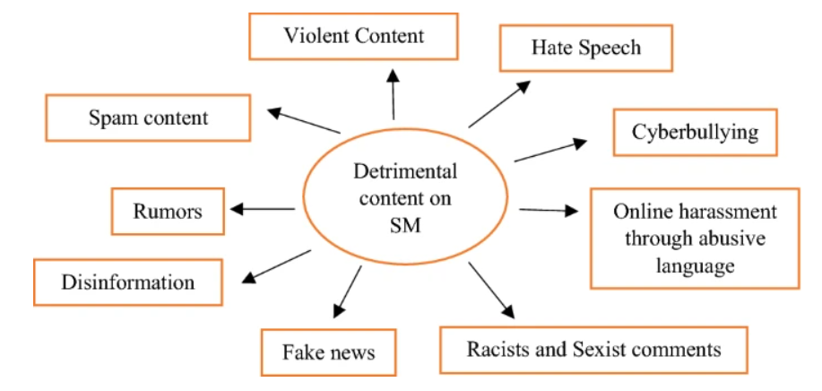 forms of detrimental content on social media